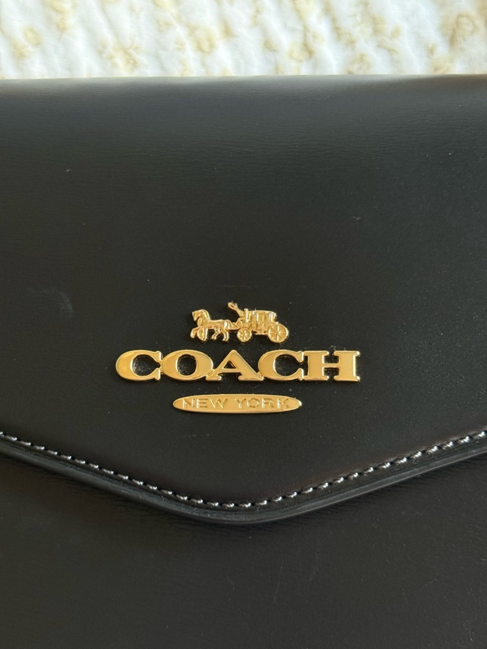 Coach Klare Envelope Crossbody- Black with Gold Hardware - Picture 8 of 15